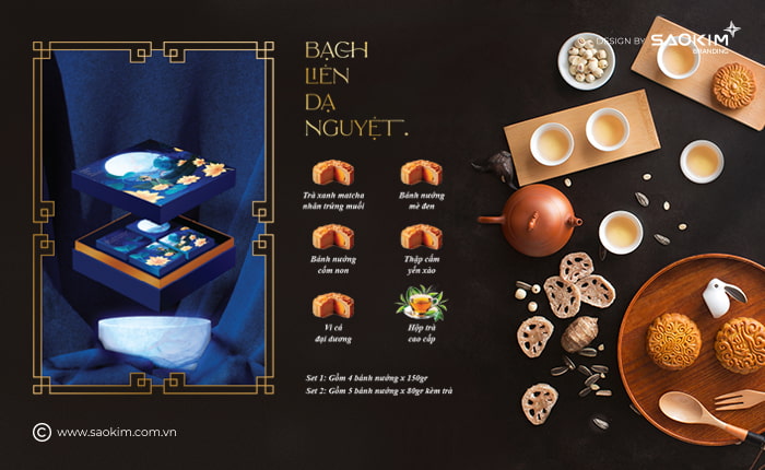 Hộp bánh trung thu Bạch Liên Dạ Nguyệt [SET1]