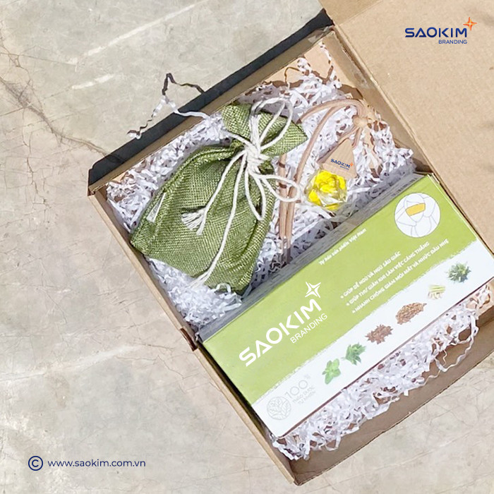 Set quà tặng Tinh dầu khuếch tán + Túi thơm + Túi chườm mắt